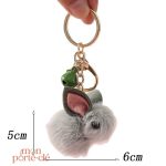 Porte-clé animal lapin, parfait pour un cadeau