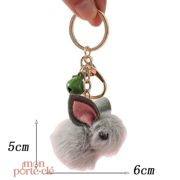 Porte-clé animal lapin, parfait pour un cadeau