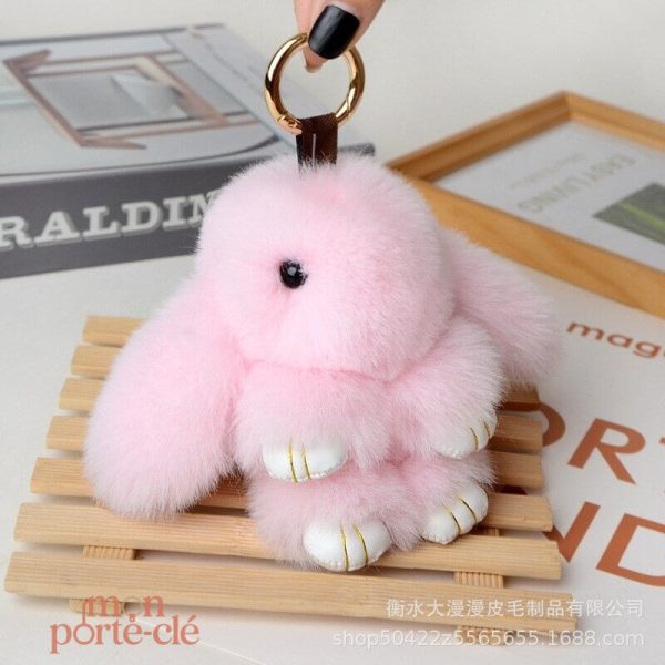 Porte-Clé Lapin Peluche coloré et adorable