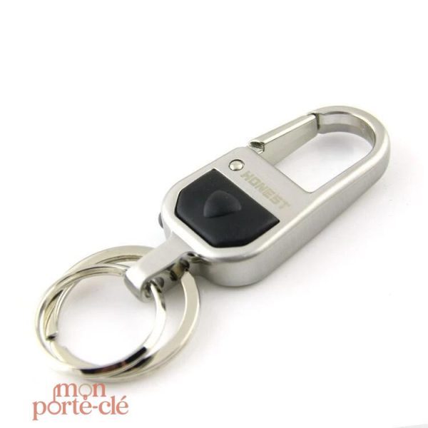 Porte-clé en acier avec fonction LED intégrée