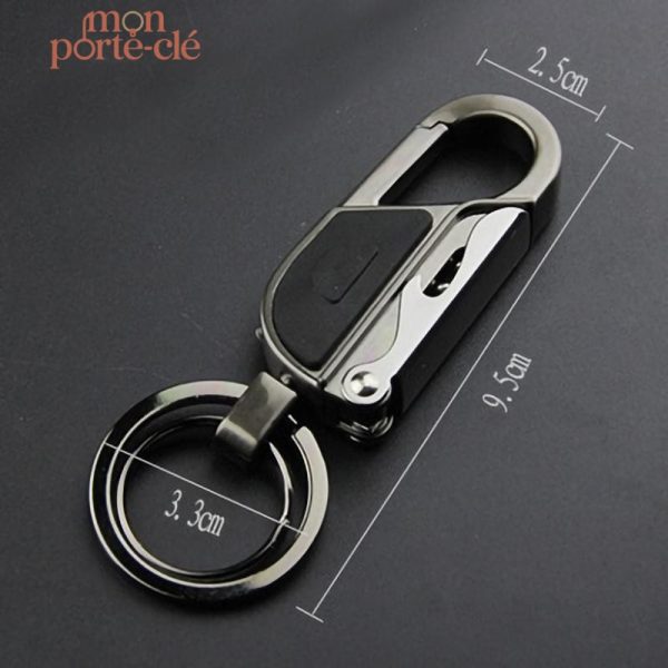 Porte-Clé Festif Acier avec Éclairage Intégré