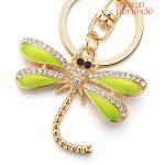 Porte-clé libellule en métal élégant