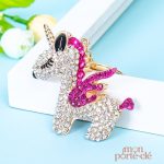 Porte-clé licorne en cristal élégant et scintillant