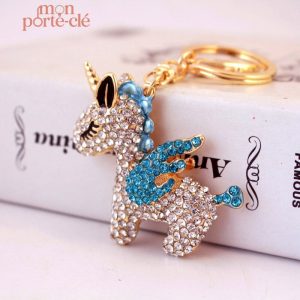 Accessoire porte-clé licorne, style enchanté