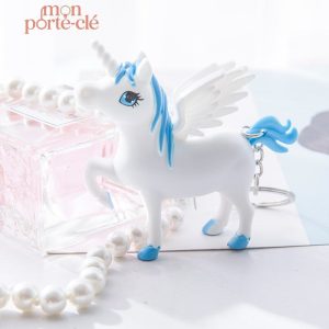 Porte-clé licorne lumineux, accessoire féérique