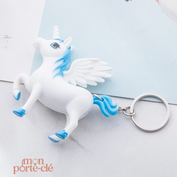 Accessoire porte-clé licorne, brillance nocturne