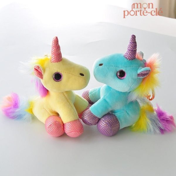 Porte-clé licorne peluche, cadeau original et mignon