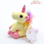 Porte-clé décoratif licorne en peluche douce