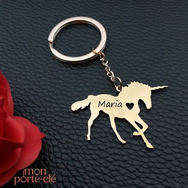Porte-clé licorne personnalisé coloré et unique