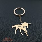 Porte-clé personnalisé avec design licorne ludique