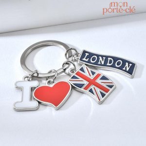 Porte-clé Londres avec symbole iconique de la ville