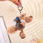 Porte-clé peluche animal loup