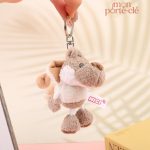 Loup en peluche porte-clé mignon