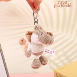 Loup en peluche porte-clé mignon