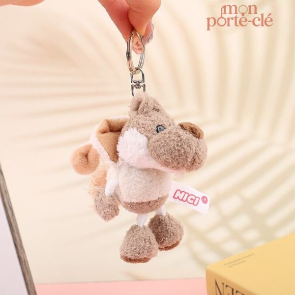 Loup en peluche porte-clé mignon
