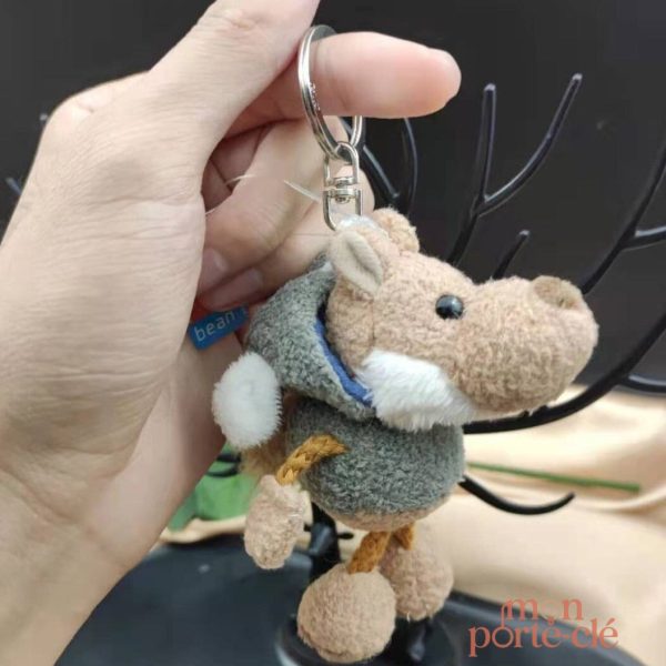 Porte-clé peluche animal pour collection