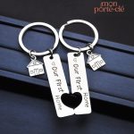 Porte-clé Maison Couple design romantique et moderne