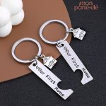 Porte-clé Couple en forme de maison symbole d'amour