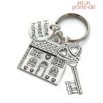 Porte-clé Maison de Campagne en métal décoratif