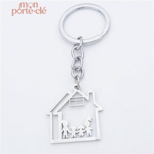 Porte-clé personnalisé Maison pour la famille
