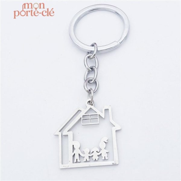 Porte-clé personnalisé Maison pour la famille