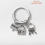 Porte-clé Maison avec motif vacances