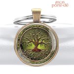 Porte-clé Arbre de Vie en bijou antique