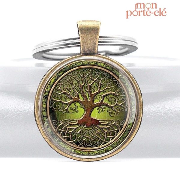 Porte-clé Arbre de Vie en bijou antique