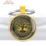 Porte-clé design Arbre de Vie en métal