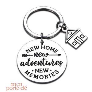 Porte-clé stylisé en forme de maison