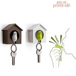 Porte-clé mural avec motifs oiseaux