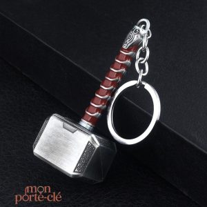 Porte-clé original Marteau de Thor en métal