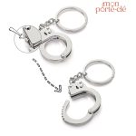 Porte-clé en métal, thème menottes