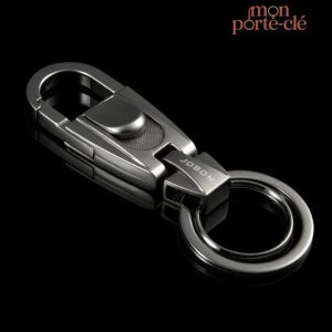 Porte-clé homme en acier personnalisé