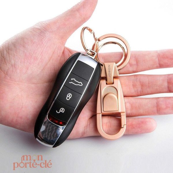Porte-clé homme en acier inoxydable