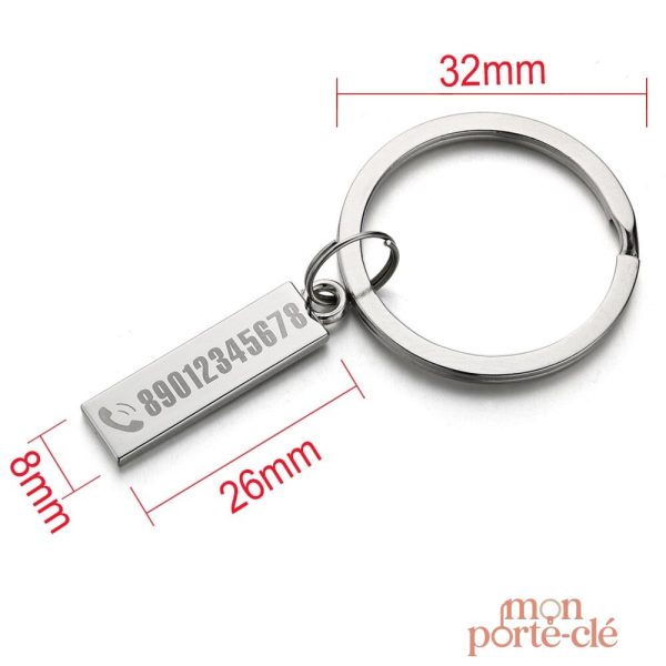 Porte-clé en métal avec design unique et original