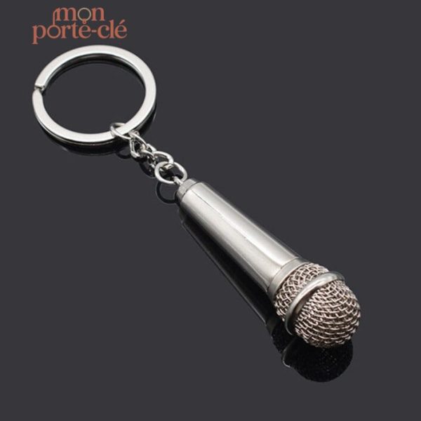 Porte-clé micro pour passionnés de musique