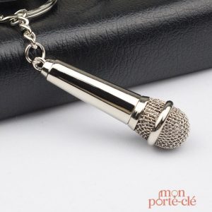 Porte-clé en forme de micro pour fans de musique
