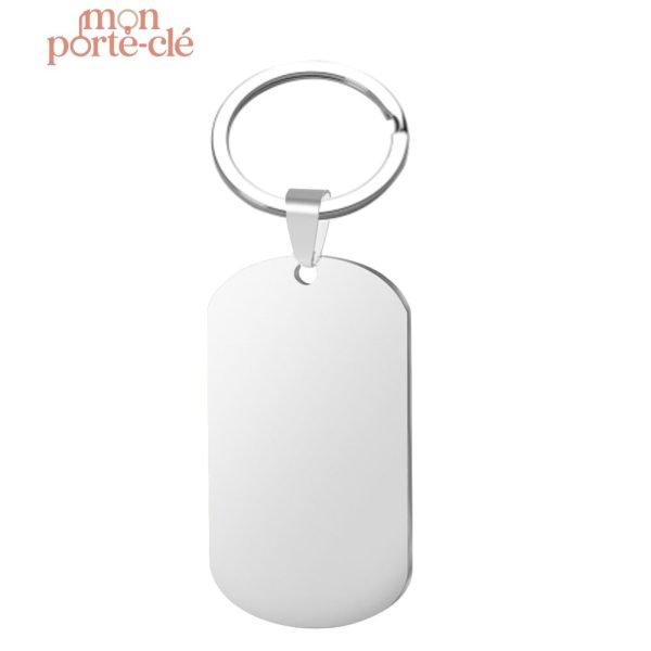 Porte-clé avec gravure militaire pour un look distinctif