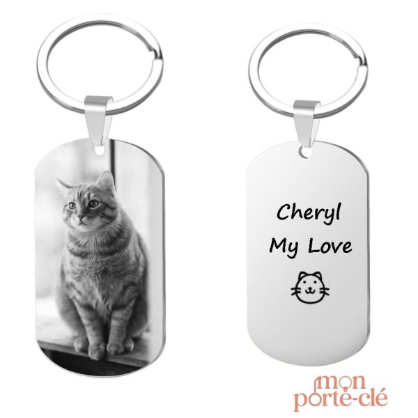 Porte-clé militaire avec personnalisation de texte