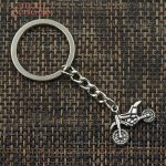 Porte-Clé Moto en métal argenté design moderne