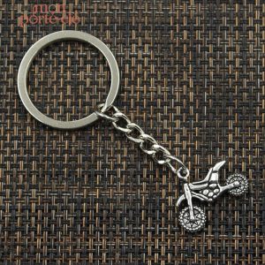 Porte-Clé Moto en métal argenté design moderne