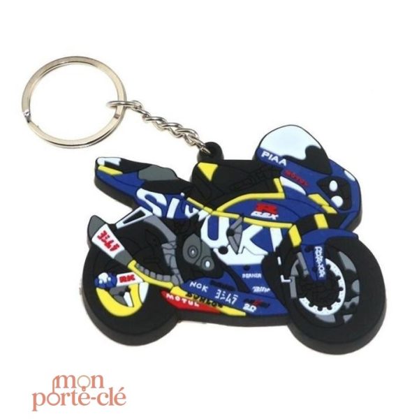 Porte-clé moto GSXR bleue SBK