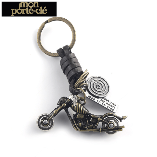 Accessoire en cuir pour clés de moto stylé