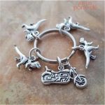 Porte-clé Moto Moto & Dinos Gris