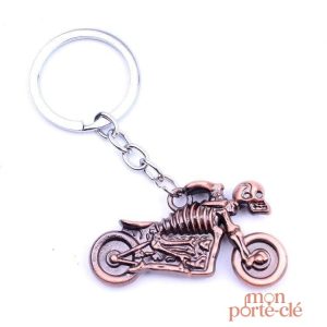 Porte-clé moto Squelette en inoxydable