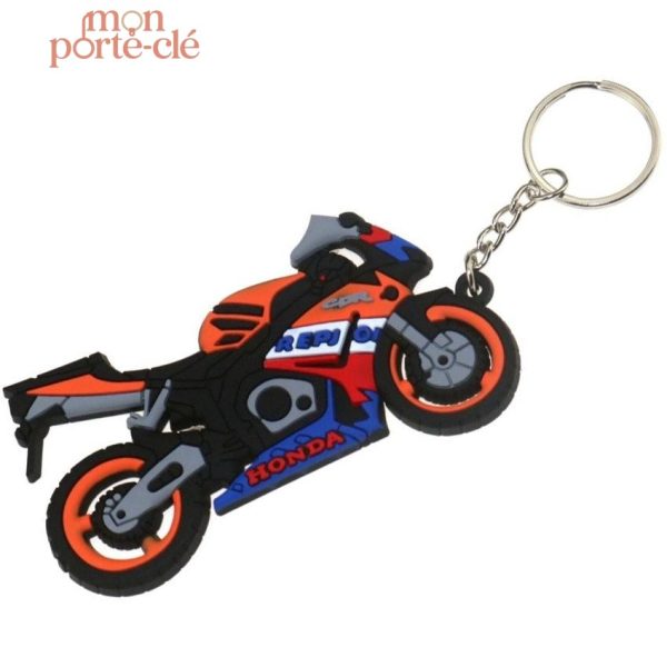 Porte-clé CBR Sportive Orange pour passionnés de moto