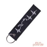 Porte-clé moto Tissu Oscilloscope design unique