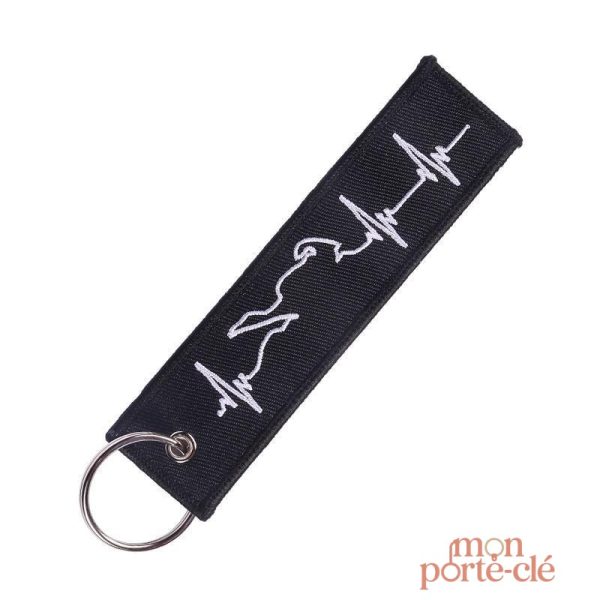 Porte-clé moto Tissu Oscilloscope design unique