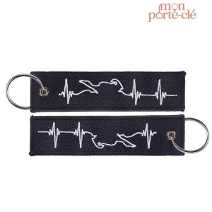 Porte-clé moto durable avec motif original et coloré